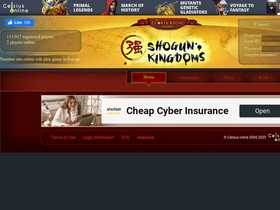 'shogunkingdoms.com' screenshot