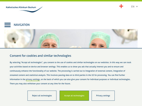 'klinikum-bochum.de' screenshot