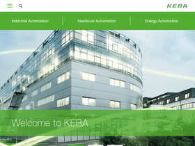 'keba.com' screenshot