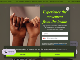 Iris + Arlo website screenshot