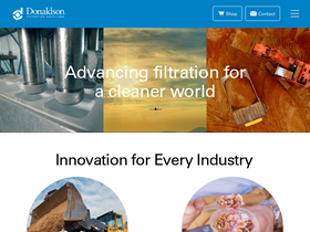 'donaldson.com' screenshot