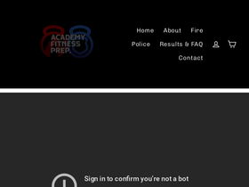academyfitnessprep.com homepage screenshot
