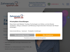 'zahnersatzsparen.de' screenshot