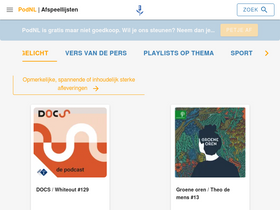 'podcastluisteren.nl' screenshot