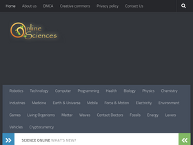 'online-sciences.com' screenshot