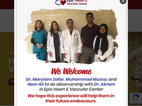 'epicheartandvascular.com' screenshot