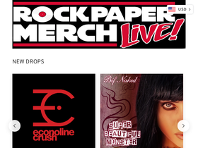 rockpapermerch.com homepage screenshot