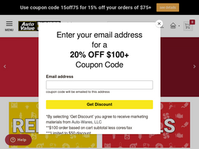 'myautovaluestore.com' screenshot