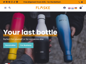 Flaske website screenshot