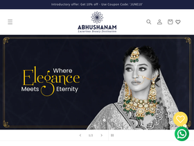abhushanam.com homepage screenshot