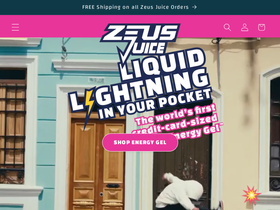 zeusjuiceenergy.com homepage screenshot