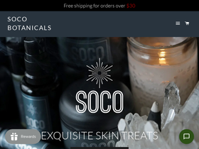 socobotanicals.com homepage screenshot