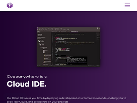 'codeanywhere.com' screenshot