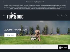 topdogstore.co.uk homepage screenshot