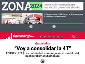 'sinembargo.mx' screenshot