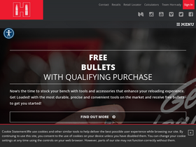 'hornady.com' screenshot
