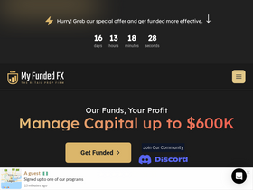 'myfundedfx.com' screenshot