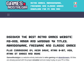 GamesNostalgia - Retro games, abandonware, freeware, Amiga & MS-DOS games  download for PC and Mac