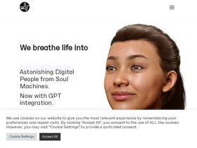 'soulmachines.com' screenshot