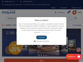 'prospanek.cz' screenshot