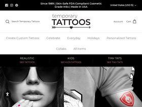 'temporarytattoos.com' screenshot