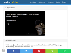 'sevilensozler.com' screenshot