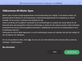'misterspex.se' screenshot