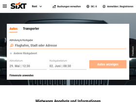 'sixt.at' screenshot