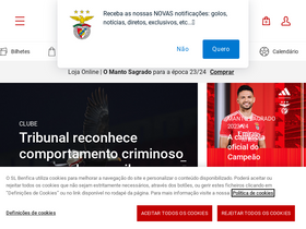 'slbenfica.pt' screenshot