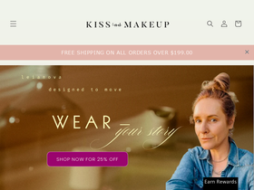 kissandmakeupstore.com homepage screenshot