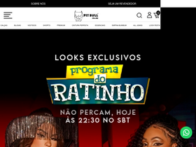 'pitbulljeans.com.br' screenshot