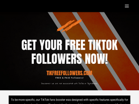 'tikfreefollowers.com' screenshot