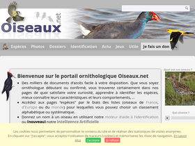 'oiseaux.net' screenshot