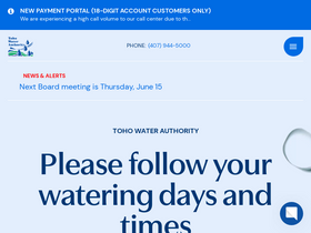 'tohowater.com' screenshot