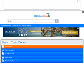 'pnrstatusbuzz.in' screenshot