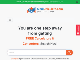 'markcalculate.com' screenshot