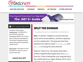 'thedailywtf.com' screenshot