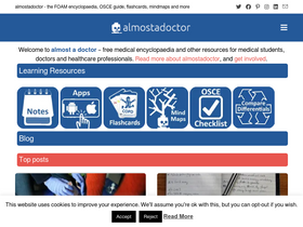 'almostadoctor.co.uk' screenshot