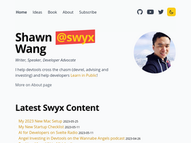 'swyx.io' screenshot