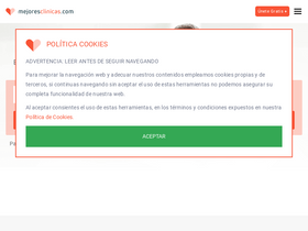 'mejoresclinicas.com' screenshot