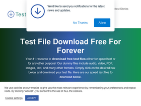 'testfiledownload.com' screenshot