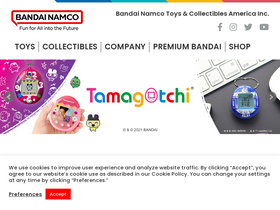 'bandai.com' screenshot