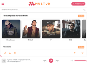 'muztub.com' screenshot