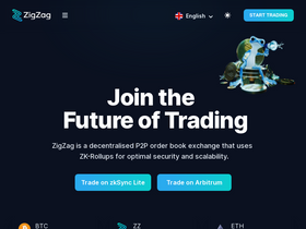 'zigzag.exchange' screenshot