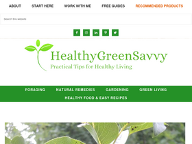 'healthygreensavvy.com' screenshot