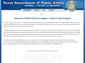 'texasfailuretoappear.com' screenshot
