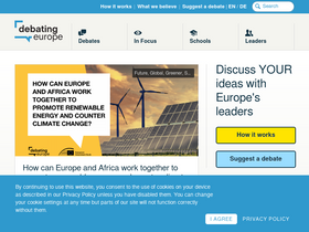'debatingeurope.eu' screenshot