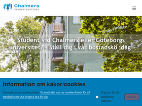 'chalmersstudentbostader.se' screenshot