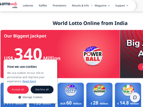 'lottosmile.in' screenshot