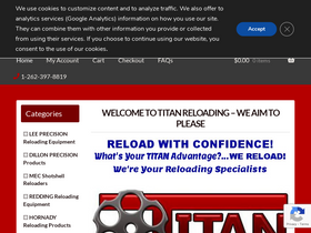 'titanreloading.com' screenshot